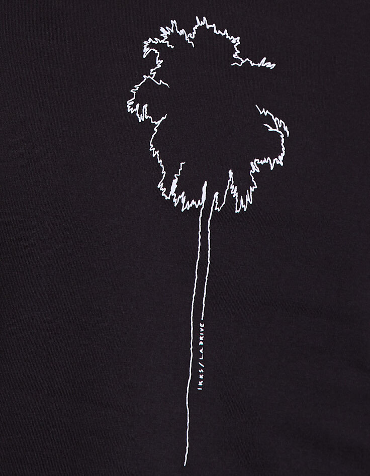 Camiseta negra dibujo palmera Hombre-5 Camiseta negra dibujo palmera Hombre-5
