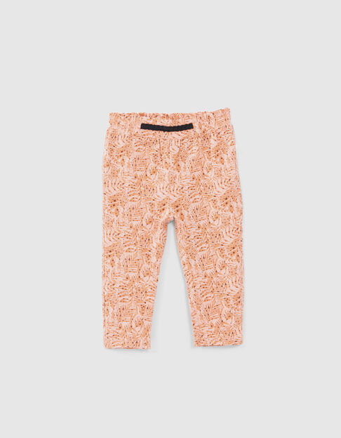 Perzik broek tricot bladprint babymeisjes - IKKS