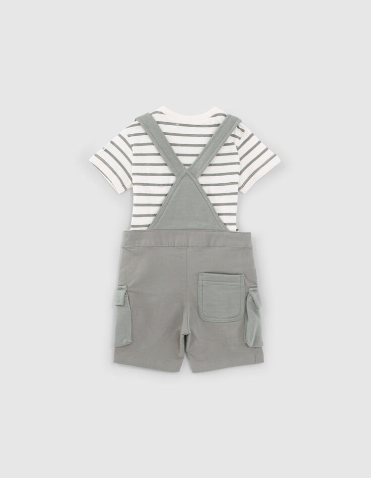 Conjunto peto y camiseta de rayas beb&eacute; ni&ntilde;o-3
