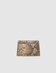 THE 1. SEASONALS Women's gold leather python cardholder-2