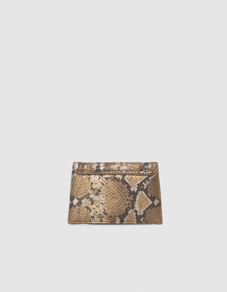 THE 1. SEASONALS Women's gold leather python cardholder-2