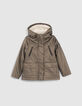 Parka doré fourrée à capuche fille-3