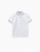 Polo blanco óptico con bolsillo bordado IKKS niño-2