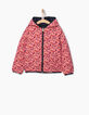 Oranje en navy gewatteerde jas voor meisjes-3