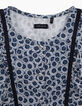 Blouse navy imprimé fleurs aquatiques fille-4