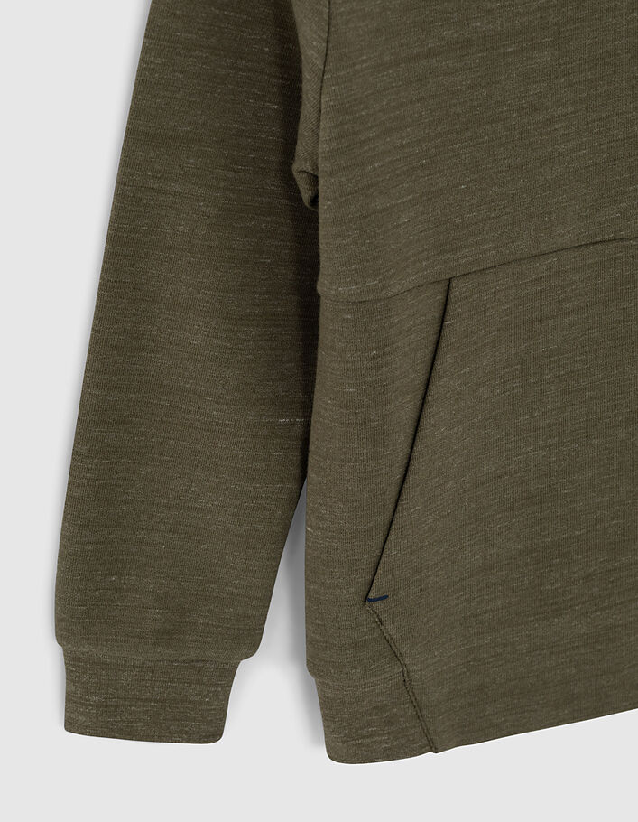 Khaki Essential organic cotton fleece sweatshirt-4