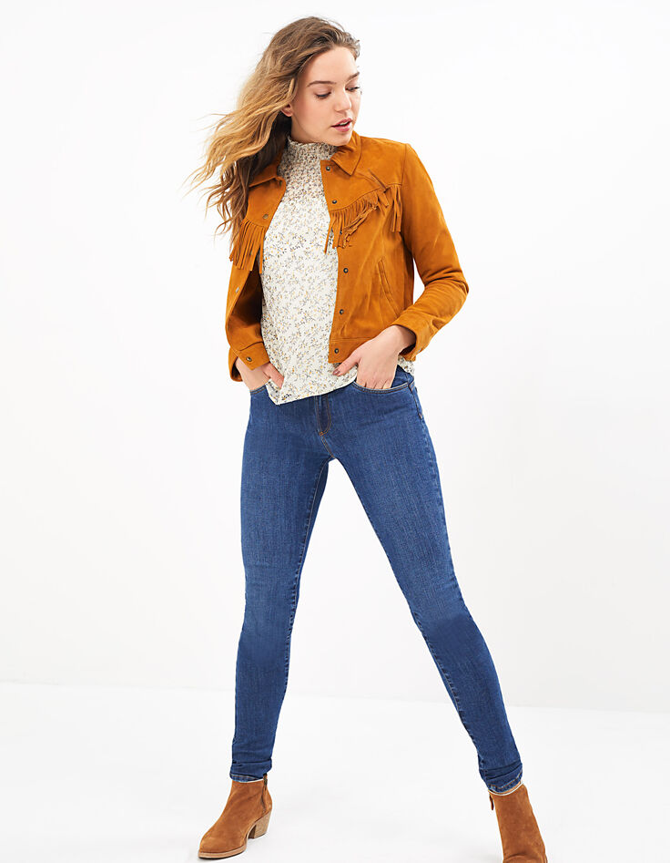Blouse blanc cassé imprimé feuilles I.Code-6 Blouse blanc cassé imprimé feuilles I.Code-6