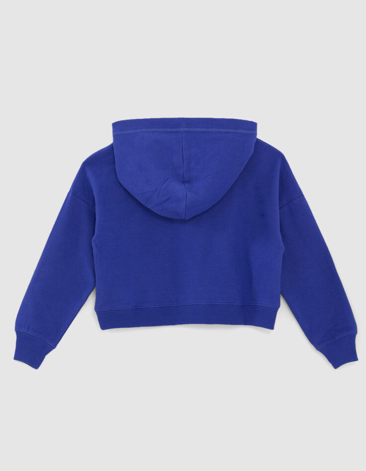 Blauwe cropped sweater met maxi tekst meisjes-3