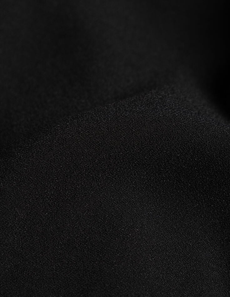 Pantalón traje ancho negro tiro alto mujer-6