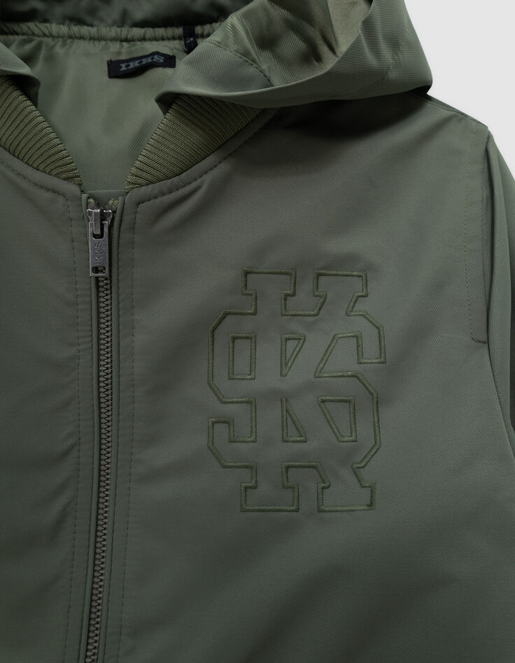Bomber kaki détails broderies devant dos garçon-9