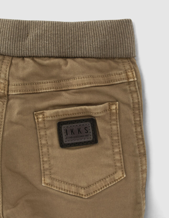 Jean marron taille élastiquée bébé garçon-6