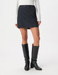 Women's short navy striped tennis skirt suit-2