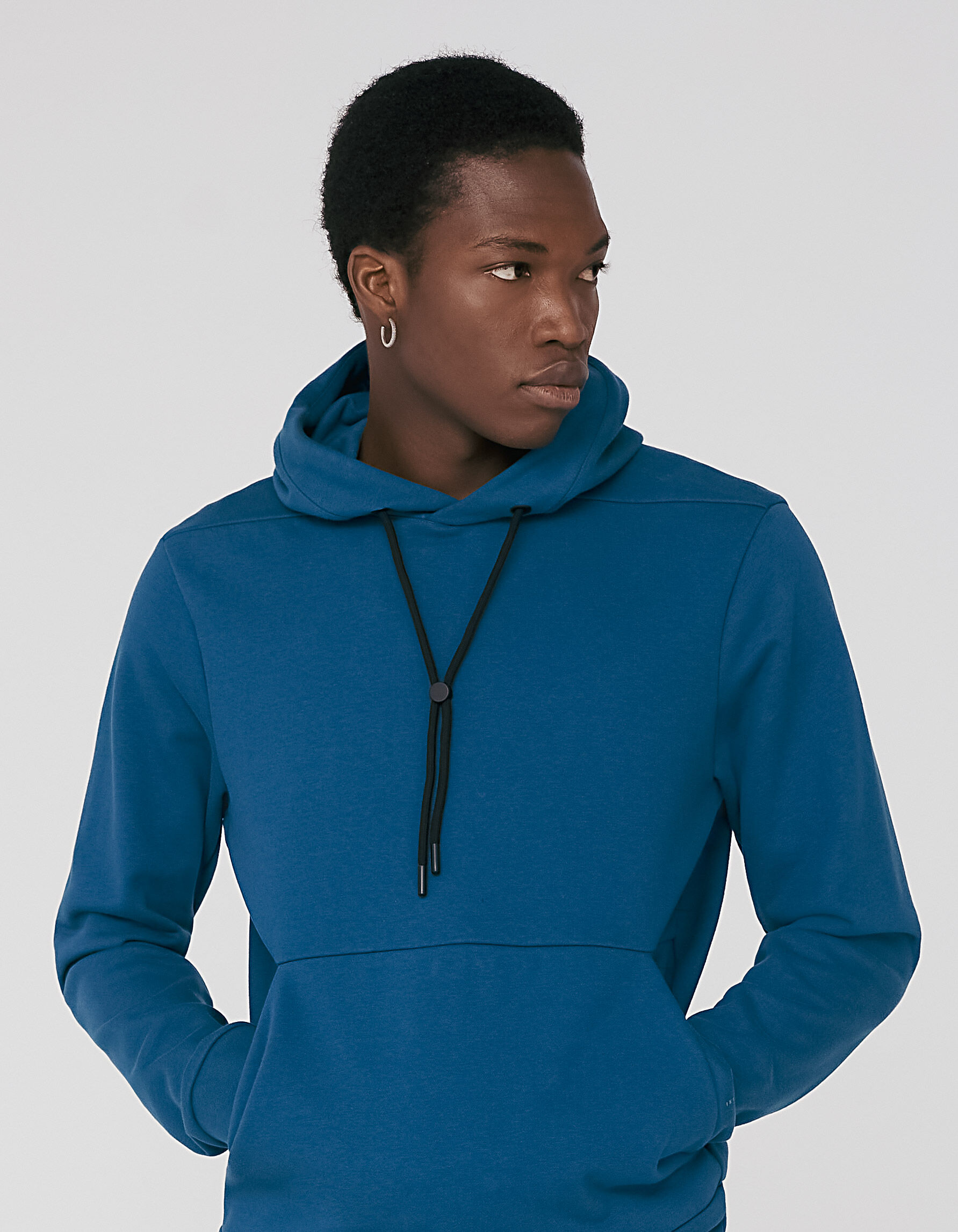 Men's oxide blue WATER REPELLENT hoodie