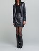 Veste courte argentée velours métallisé Femme-2