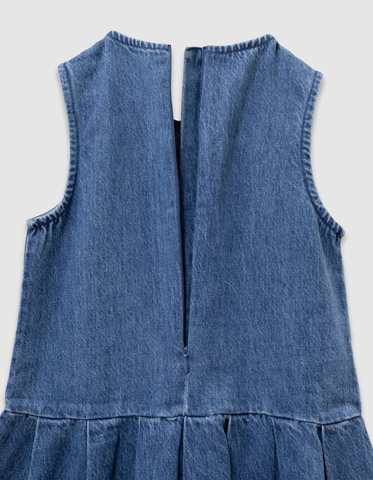 Girls’ 2-in-1 denim dress and zip-neck sweatshirt-6 Girls’ 2-in-1 denim dress and zip-neck sweatshirt-6