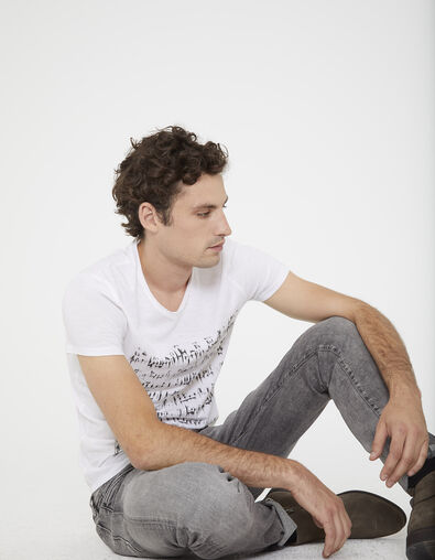 Camiseta blanca hombre - IKKS