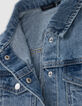 Veste en jean bleu cropped fille-8