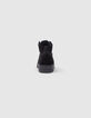 Sneakers noires montantes en cuir et cuir velours Homme-3