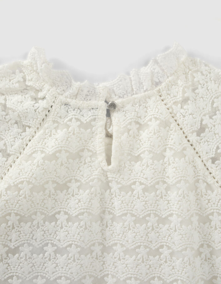 Girls’ off-white lace blouse - IKKS