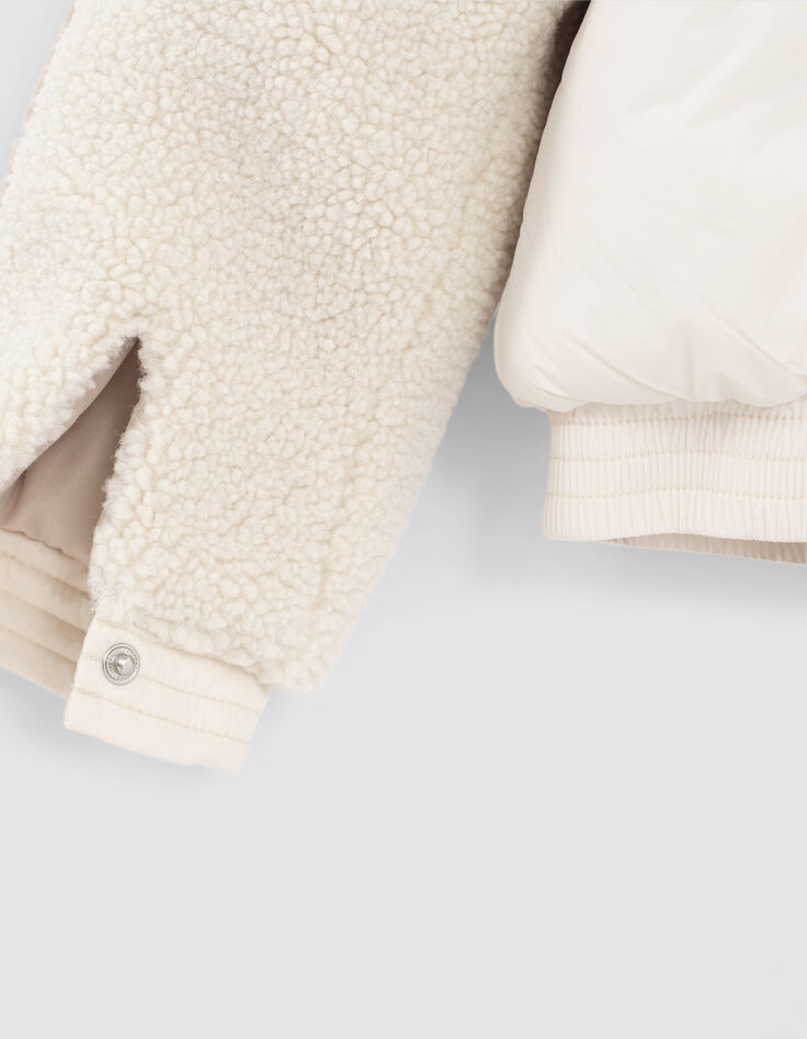 Plumas beige claro bimaterial ni&ntilde;a-6
