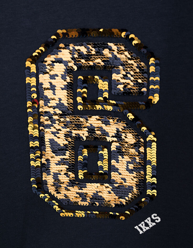 Tee-shirt navy 6 en sequins réversibles fille-5 Tee-shirt navy 6 en sequins réversibles fille-5