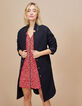 Manteau noir long détail au col I.Code-4