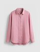 Chemise rose tencel Femme-5