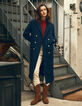 Manteau long marine esprit caban I.Code-7