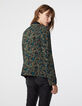 Americana de crepé estampado camuflaje mujer-3