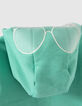 Baby boys’ green sweatshirt fabric cardigan, goggles hood-5