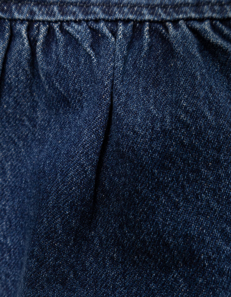 Jupe en jean bleu boutons pressions esprit pont fille-8