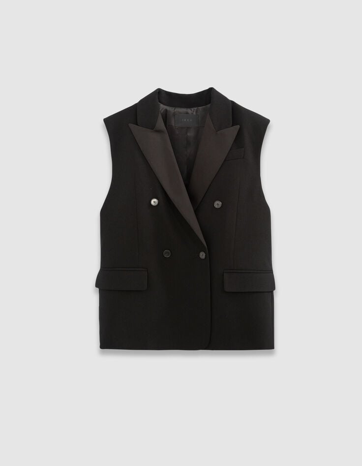 Zwarte blazer gerecycleerd polyester Dames -5 Zwarte blazer gerecycleerd polyester Dames -5
