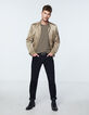 Men's beige with black stripes sailor T-shirt-6