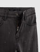 MOM washed black jeans with girl studs-5