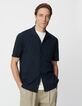 Marine regular overhemd korte mouwen tricot Heren-1