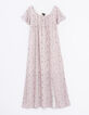 Robe longue parme Ecovero® imprimé micro fleurs fille-1