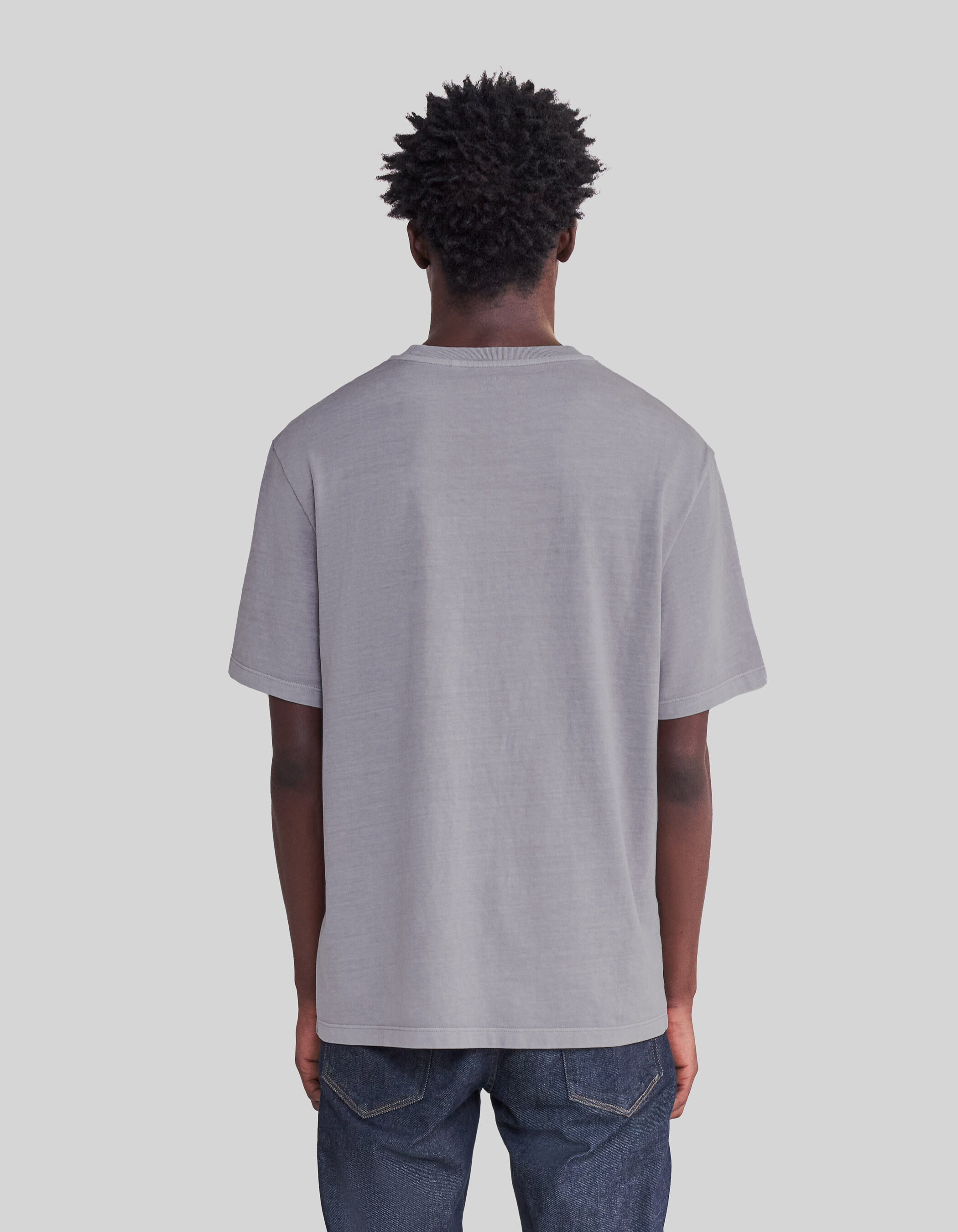 T shirt azur visuel ancre Homme