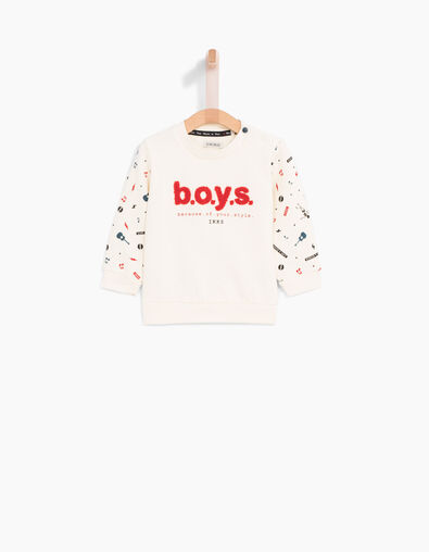 Baby boys’ ivory sweatshirt - IKKS