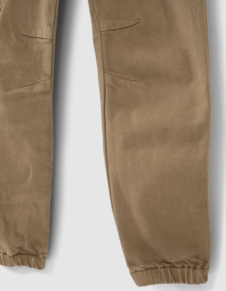 Pantalon beige &eacute;lastiqu&eacute; forme battle gar&ccedil;on -6