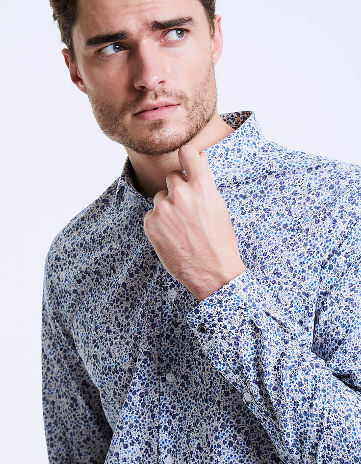Camisa slim Liberty flores stone Hombre-5