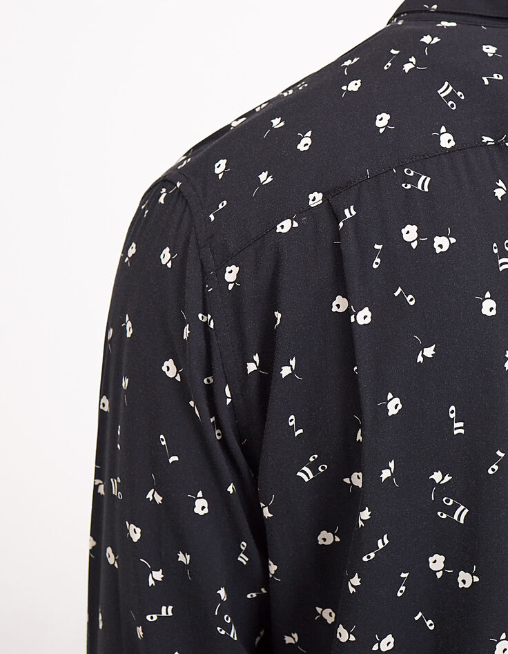 SLIM overhemd MEN rozenprint-4