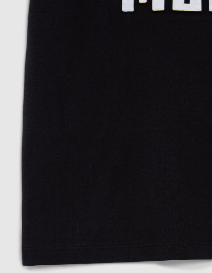 Zwart T-shirt reliëftekst MINECRAFT jongens-4 Zwart T-shirt reliëftekst MINECRAFT jongens-4