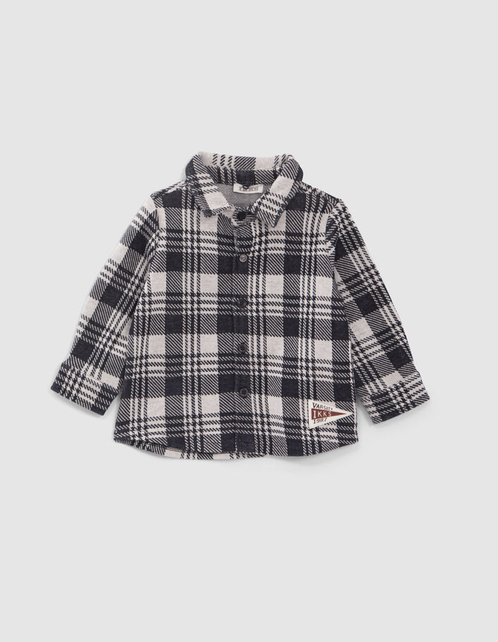 Chemise à carreaux et capuche amovible bébé garçon-5