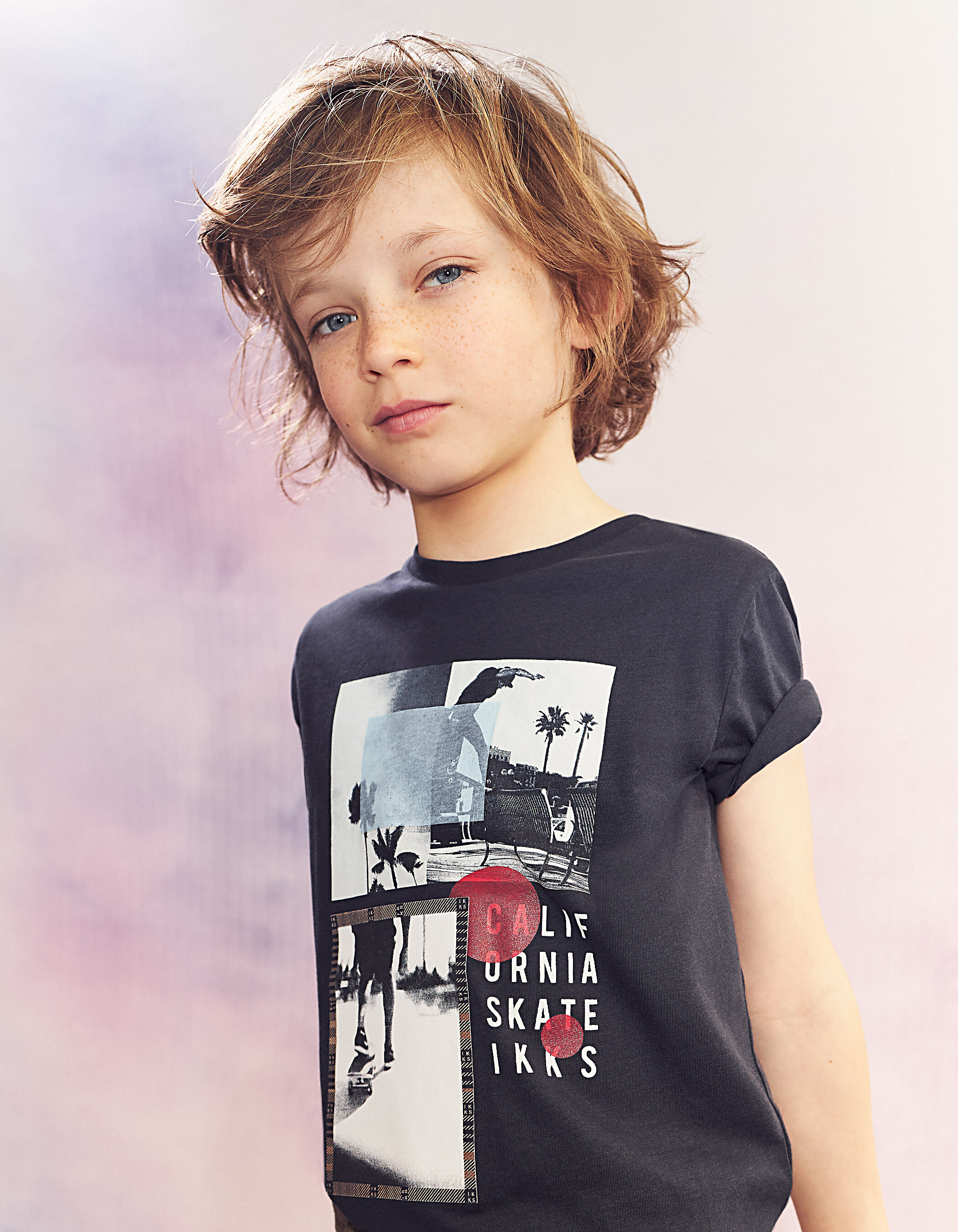 Boys navy skateboarder T shirt IKKS