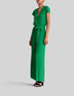 Muntgroene jumpsuit geplooid Dames-8