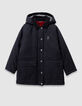 Girls’ 2-in-1 black parka and red gilet-2