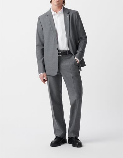 Men&rsquo;s grey wool blend suit jacket - IKKS