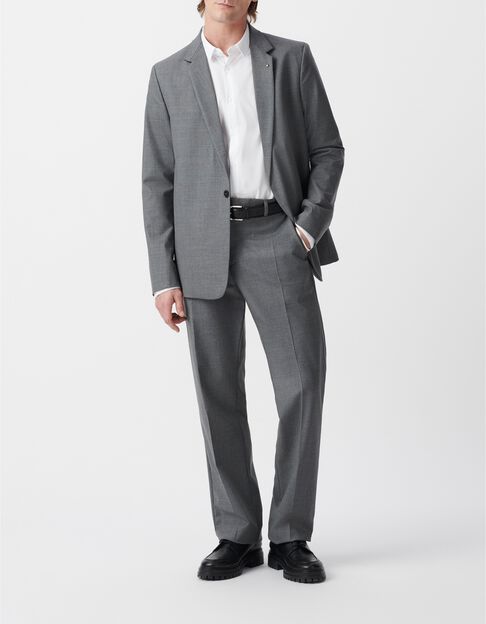 Men&rsquo;s grey wool blend suit jacket - IKKS
