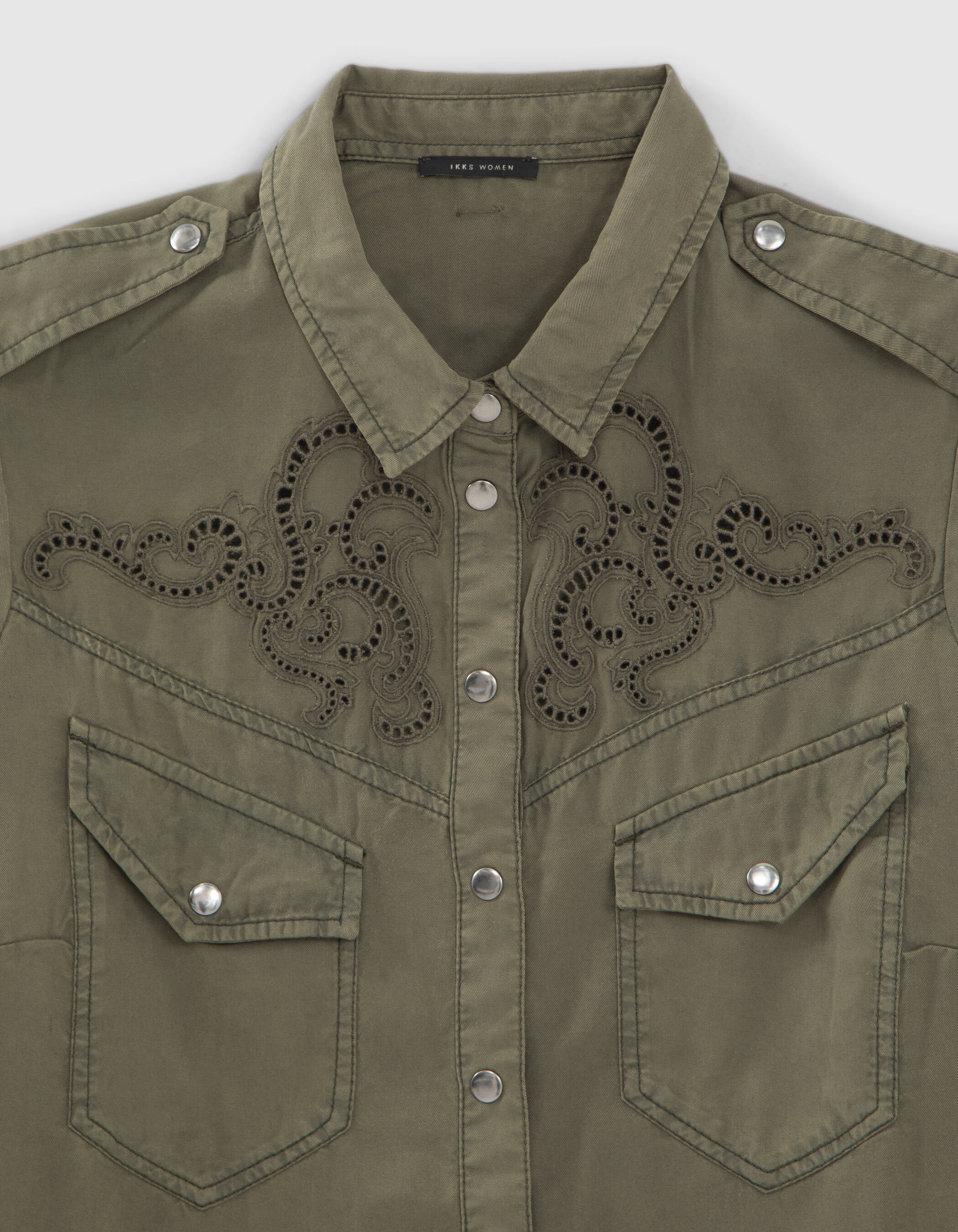 Chemise ikks kaki femme top