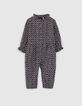 Combi longue noire imprimé rock Ecovero® bébé fille-1